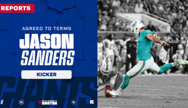 Giants agree to terms with K Jason Sanders, pending physical