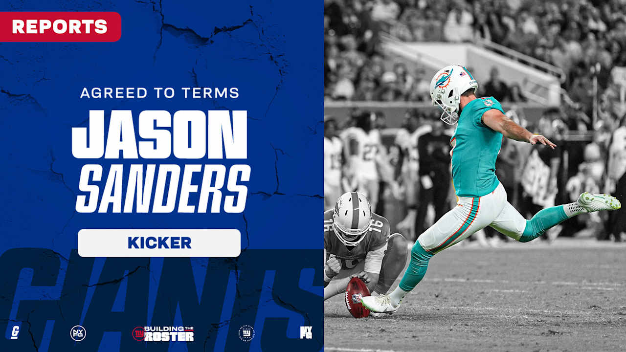 Giants agree to terms with K Jason Sanders, pending physical