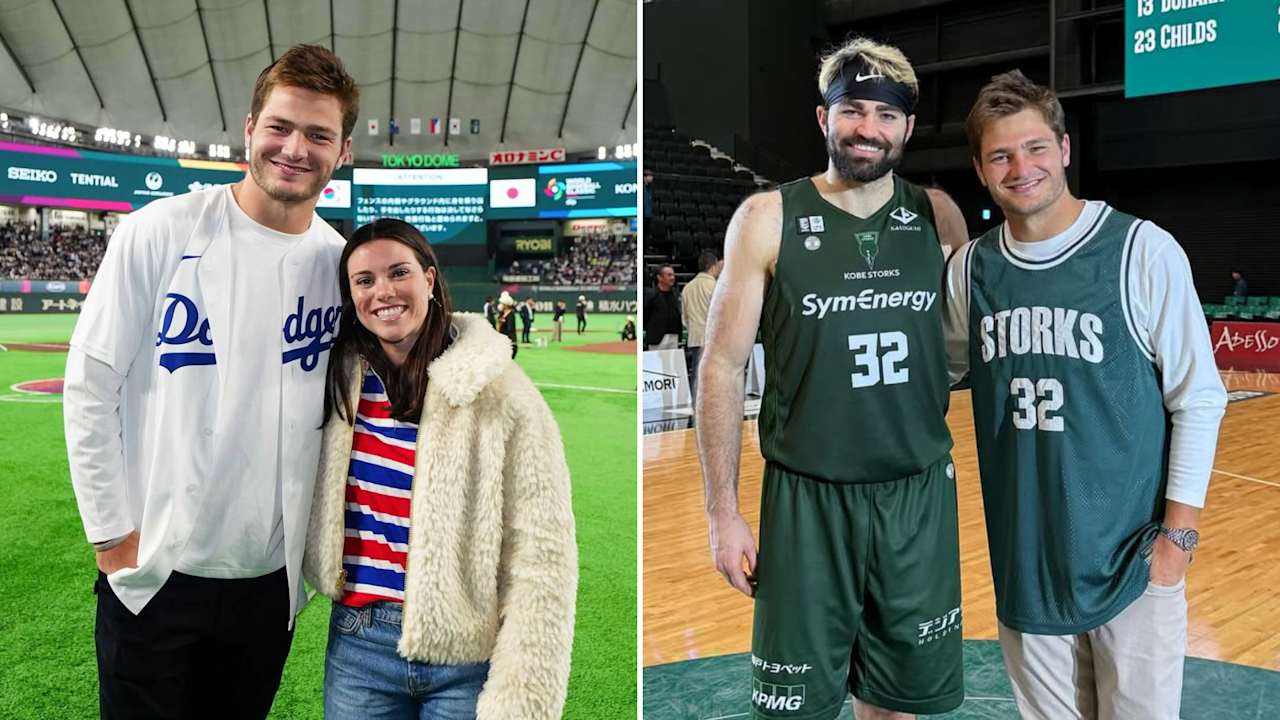 Drake Maye attends World Baseball Classic and brother Luke’s basketball game during trip to Japan