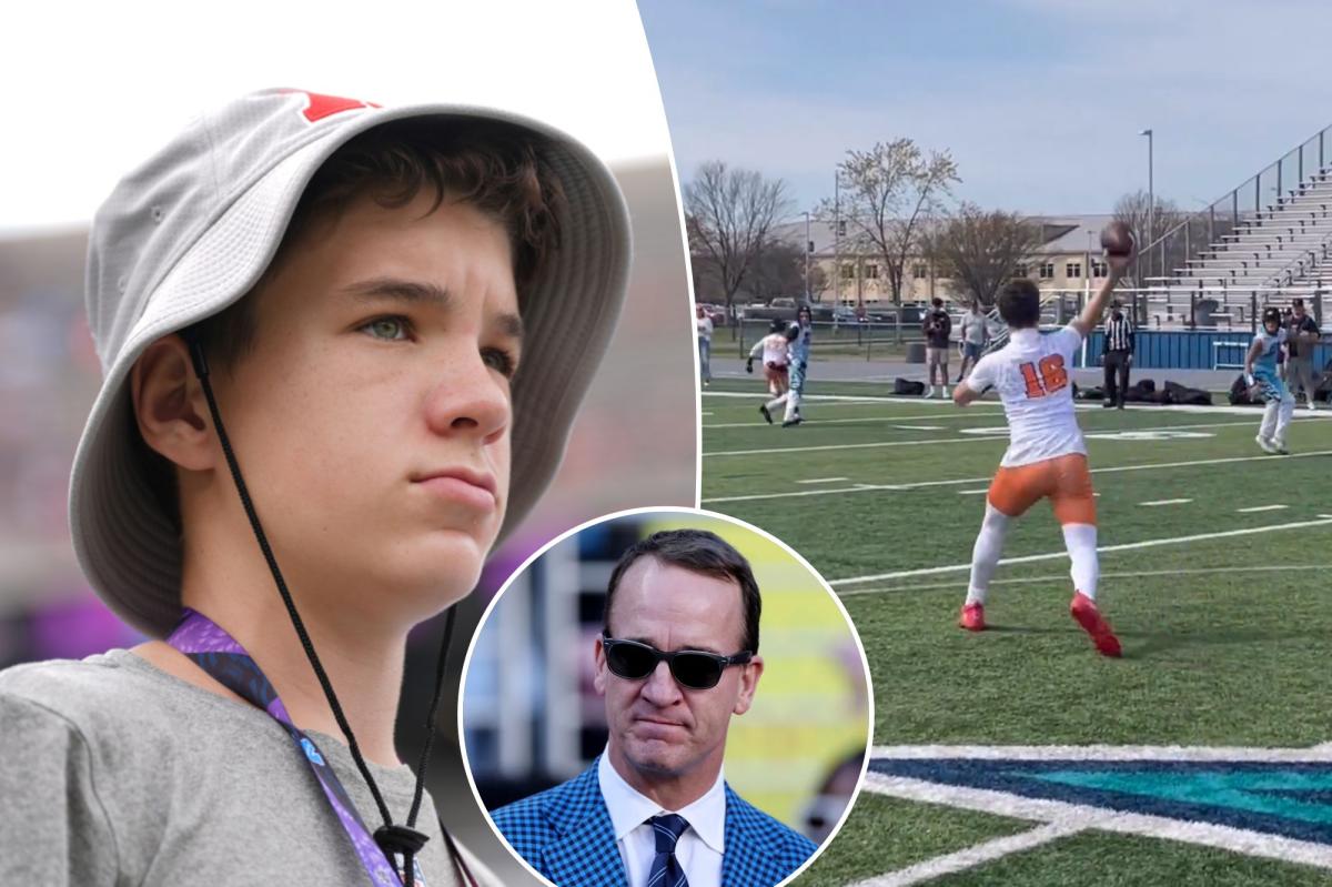Peyton Manning's son Marshall stirs quarterback buzz in new video