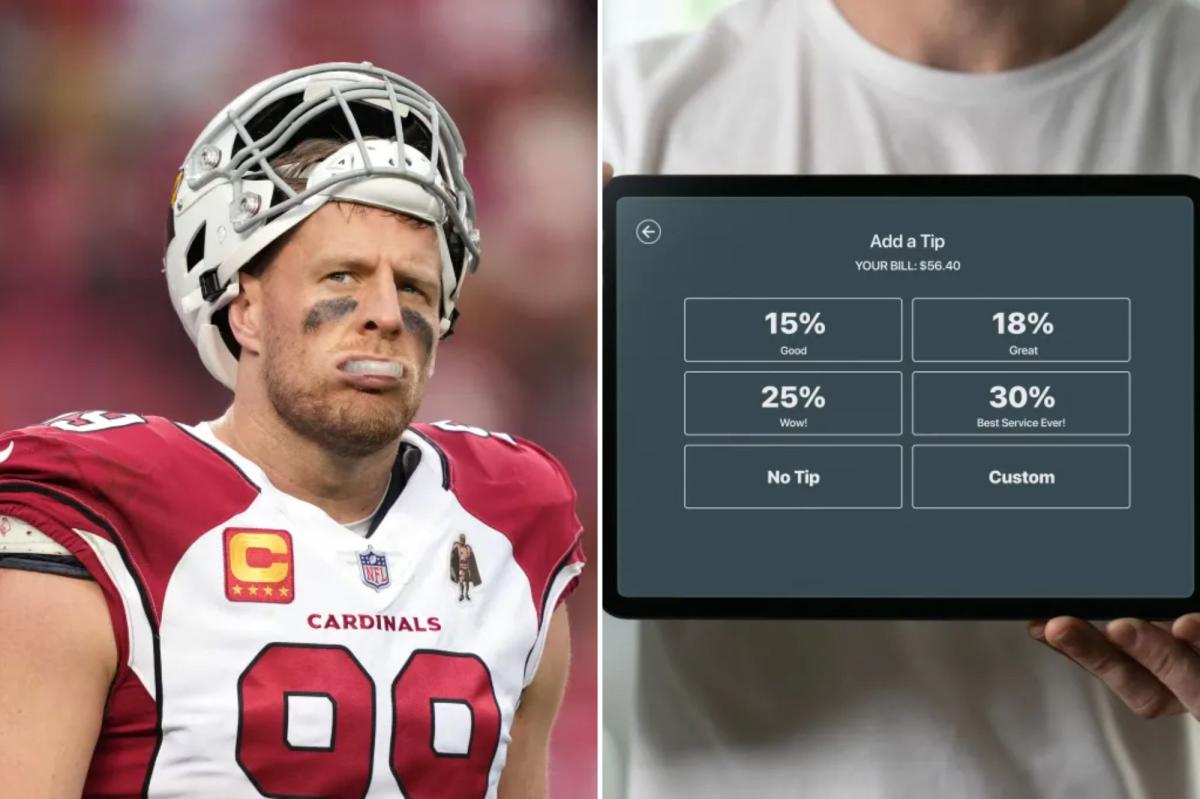 Former NFL star JJ Watt sparks debate over tipping at self-service restaurants