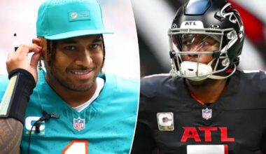 Tua Tagovailoa will compete for Falcons' QB1 job with Michael Penix Jr.