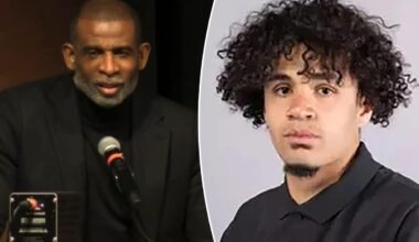 Deion Sanders gets choked up during eulogy for Colorado QB Dominiq Ponder