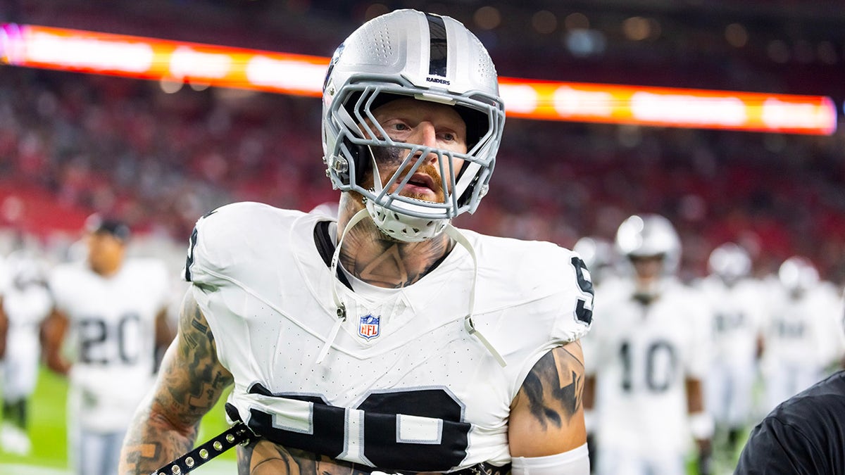 Maxx Crosby runs off the field