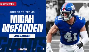 Giants agree to terms with LB Micah McFadden, pending physical