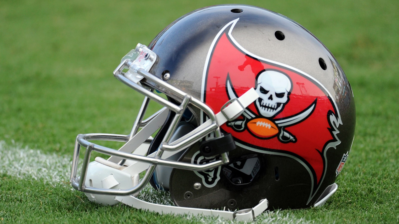 A look at a Bucs helmet