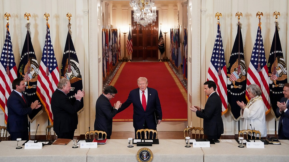 Donald Trump arrives