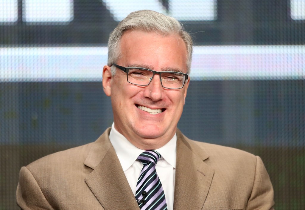 TV Personality Keith Olbermann speaks onstage.