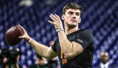 Potential NY Jets QB target Ty Simpson throws at the combine (Highlights)