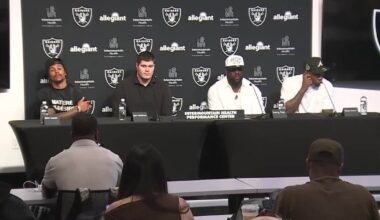 Las Vegas Raiders introduce four new players as Maxx Crosby situation lingers