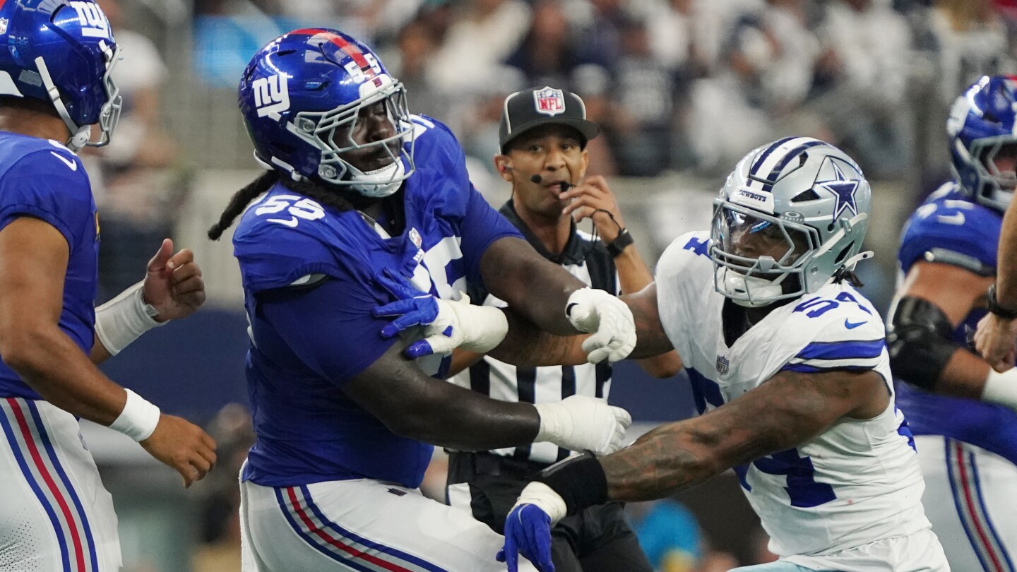 Giants release OT James Hudson after one season