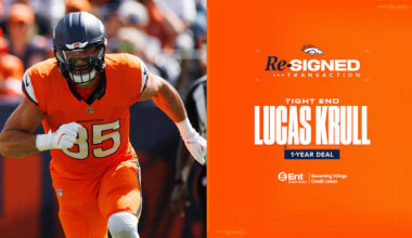 Broncos re-sign TE Lucas Krull to 1-year contract