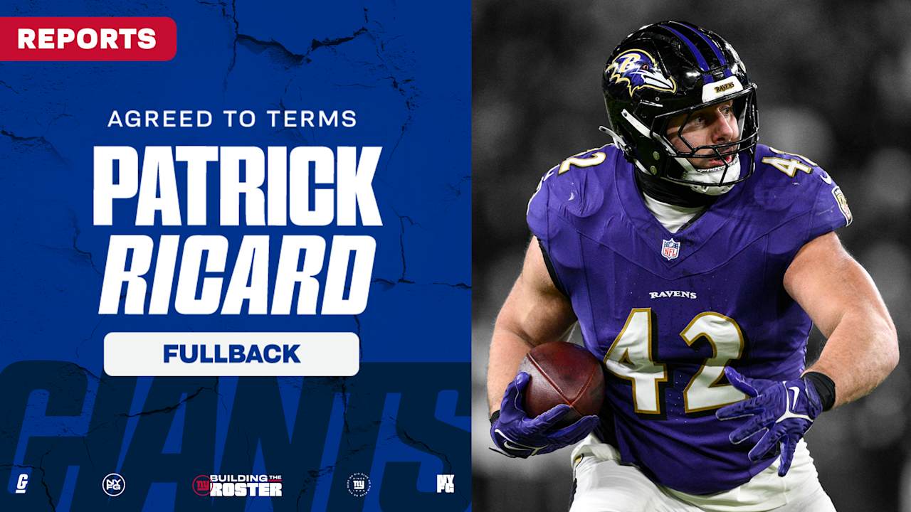 Giants agree to terms with FB Patrick Ricard, pending physical