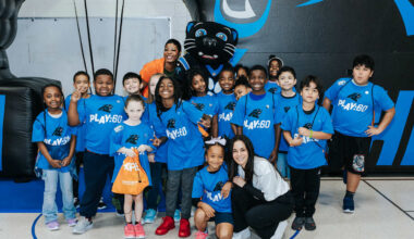 Carolina Panthers & Samaritan’s Feet shoe distribution at David Cox Elementary School