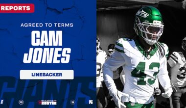 Giants agree to terms with LB Cam Jones, pending physical