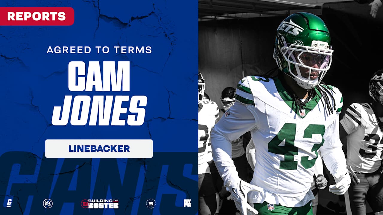 Giants agree to terms with LB Cam Jones, pending physical