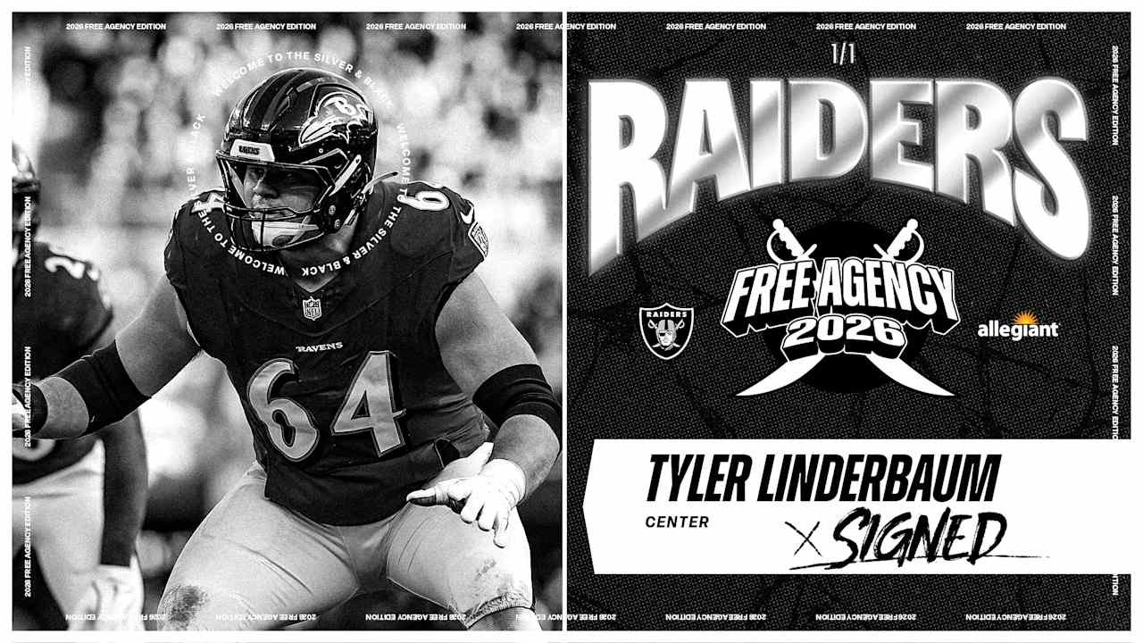 Raiders sign C Tyler Linderbaum 