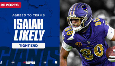 Giants agree to terms with TE Isaiah Likely & P Jordan Stout, pending physicals