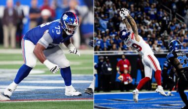 Giants re-sign OL Evan Neal, WR Isaiah Hodgins