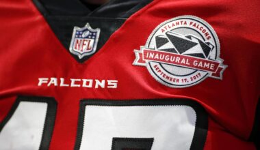 Old Atlanta Falcons jersey with a MBS game patch