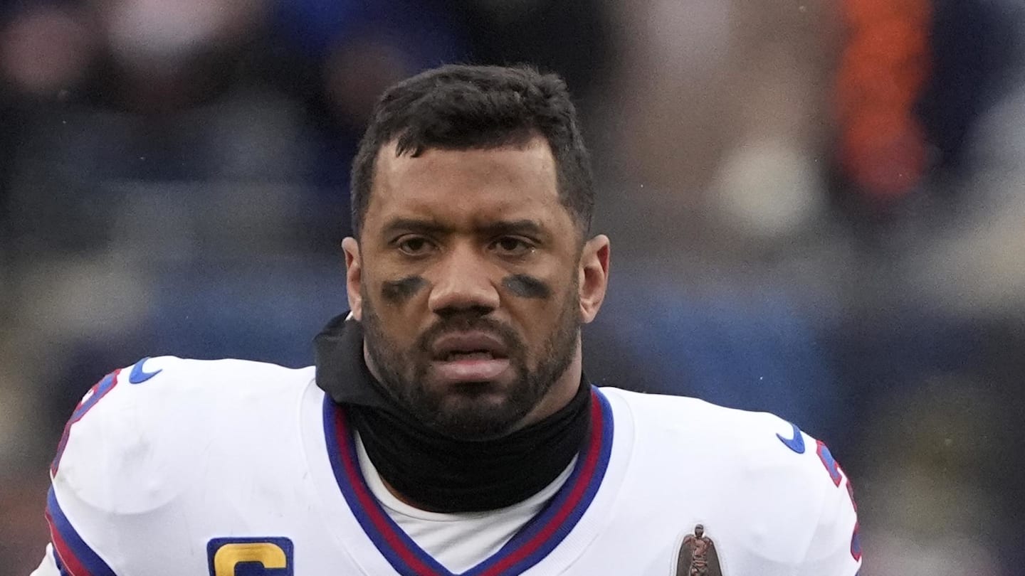 Former Seattle Seahawks quarterback Russell Wilson leaves the field