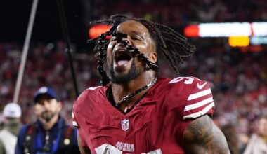 San Francisco 49ers linebacker Dre Greenlaw (57)