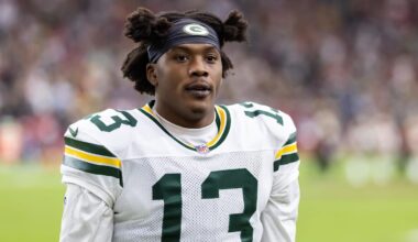 Green Bay Packers wide receiver Dontayvion Wicks