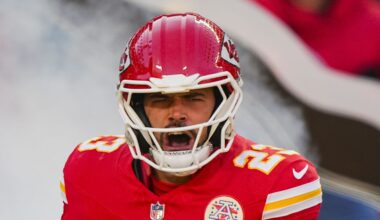 Kansas City Chiefs linebacker Drue Tranquill takes the field prior to a game against the Los Angeles Chargers