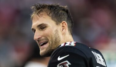 Former Atlanta Falcons quarterback Kirk Cousins against the Arizona Cardinals.