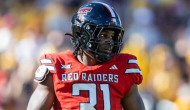 2026 NFL Mock Draft; Texas Tech pass rusher David Bailey