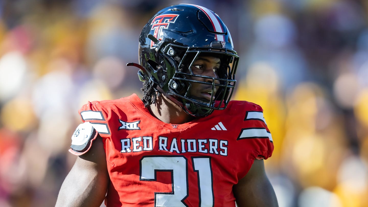 2026 NFL Mock Draft; Texas Tech pass rusher David Bailey