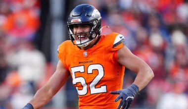 Denver Broncos linebacker Jonah Elliss