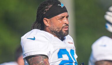 Detroit Lions cornerback Avonte Maddox (29) practices during training camp at Meijer Performance Center in Allen Park on Monday, July 28, 2025.