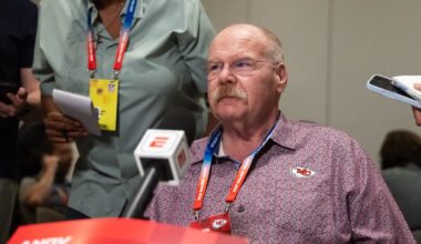 Mar 31, 2026; Phoenix, AZ, USA; Kansas City Chiefs head coach Andy Reid during the 2026 NFL Annual League Meeting at the Arizona Biltmore. Mandatory Credit: Mark J. Rebilas-Imagn Images
