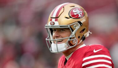 San Francisco 49ers quarterback Mac Jones (10)