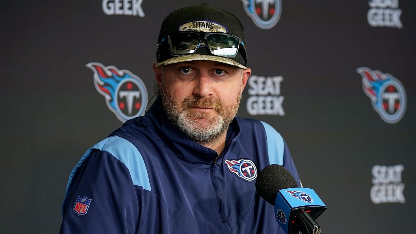 Tennessee Titans defensive coordinator Shane Bowen speaks before an OTA practice at Ascension Saint Thomas Sports Park in Nashville, Tenn., Tuesday, May 23, 2023.