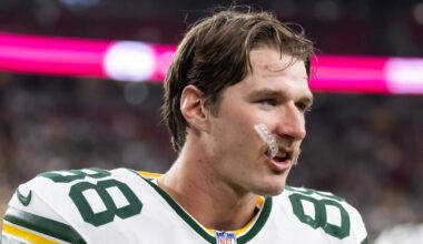 Green Bay Packers tight end Luke Musgrave