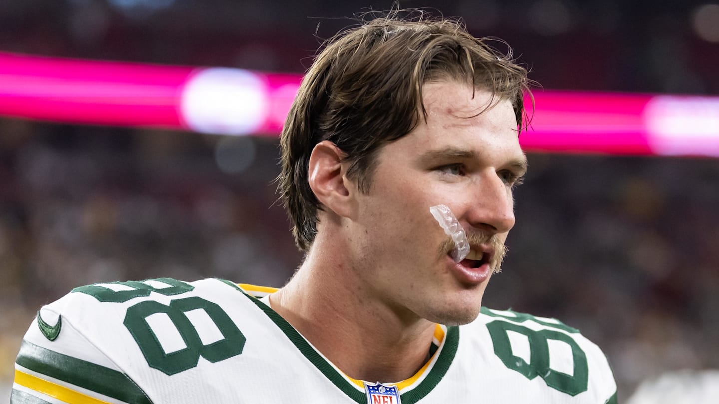 Green Bay Packers tight end Luke Musgrave