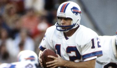 Dec 19, 1982; Tampa, FL, USA; FILE PHOTO; Buffalo Bills quarterback Joe Ferguson (12) in action against the Tampa Bay Buccaneers at Tampa Stadium. Mandatory Credit: Manny Rubio-Imagn Images