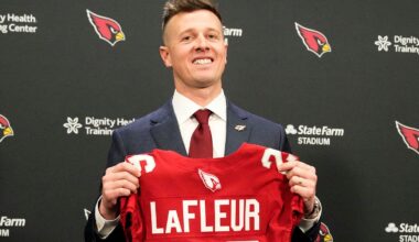 Arizona Cardinals new head coach Mike LaFleur. Mandatory Credit: Rob Schumacher-Arizona Republic