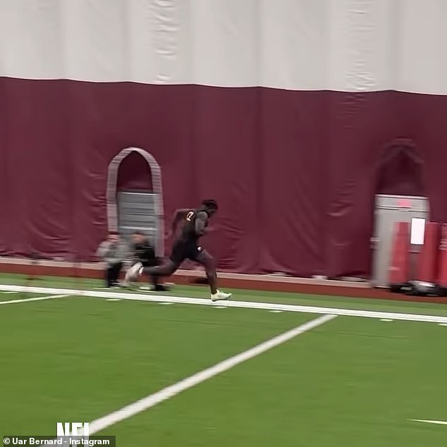 Bernard also produced a 40-yard dash time of 4.63 seconds at the combine