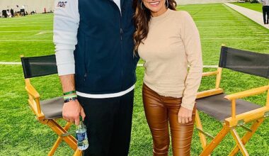 Mike Vrabel (L) and Dianna Russini (R) are denying suggestions that they're having an affair