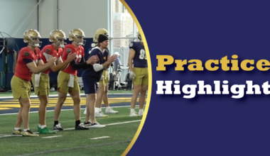 Notre Dame Football April 8 Spring Practice Highlights