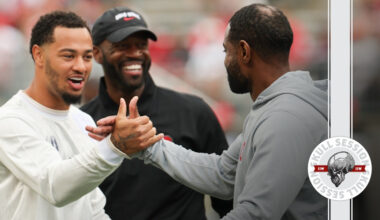 Jaxon Smith-Njigba, Devin Jordan and J.T. Barrett