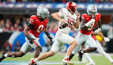 Sonny Styles, Arvell Reese and Fernando Mendoza