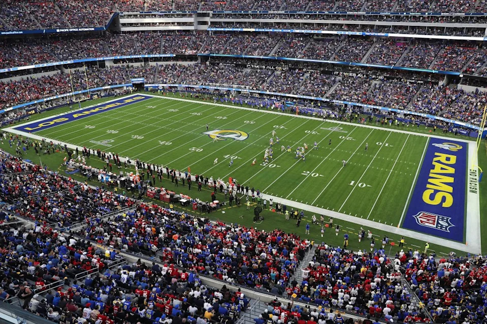 Niners fans fill SoFi Stadium for the Rams’ home game. Rams safety Quentin Lake isn’t a fan of the sea of red. Getty Images