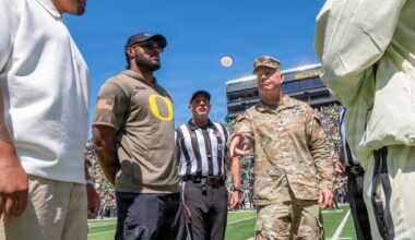 Oregon National Guard salutes service at University of Oregon Spring football game
