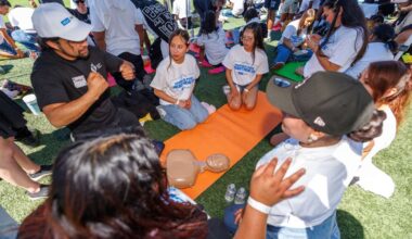 LA Chargers help high school athletes learn lifesaving CPR