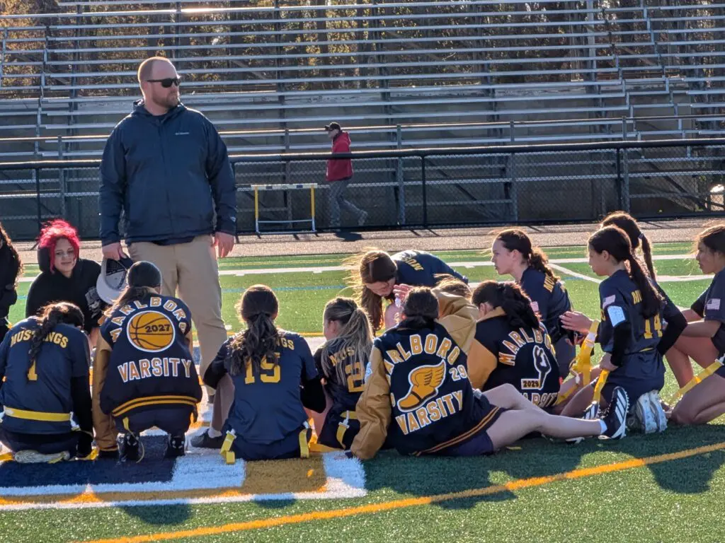 Dan Cooper Marlboro flag football - Shore Sports Insider Head coach Dan Cooper has Marlboro off to a 2-1 start in its inaugural season. (Photo by Scott Stump) - Dan Cooper Marlboro flag football