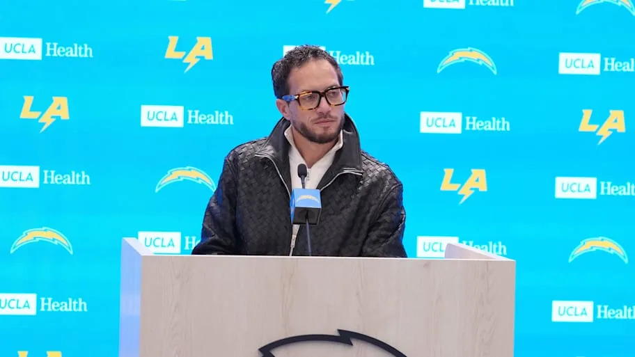 Los Angeles Chargers offensive coordinator Mike McDaniel 